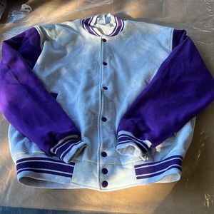 Purple and white jacket